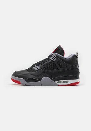 AIR JORDAN 4 RETRO  - Høye joggesko - black/fire red/cement grey/summit white