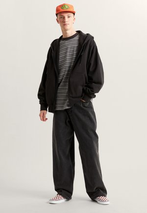 STRETCH LOGO FULL ZIP - Sweatjakke - black