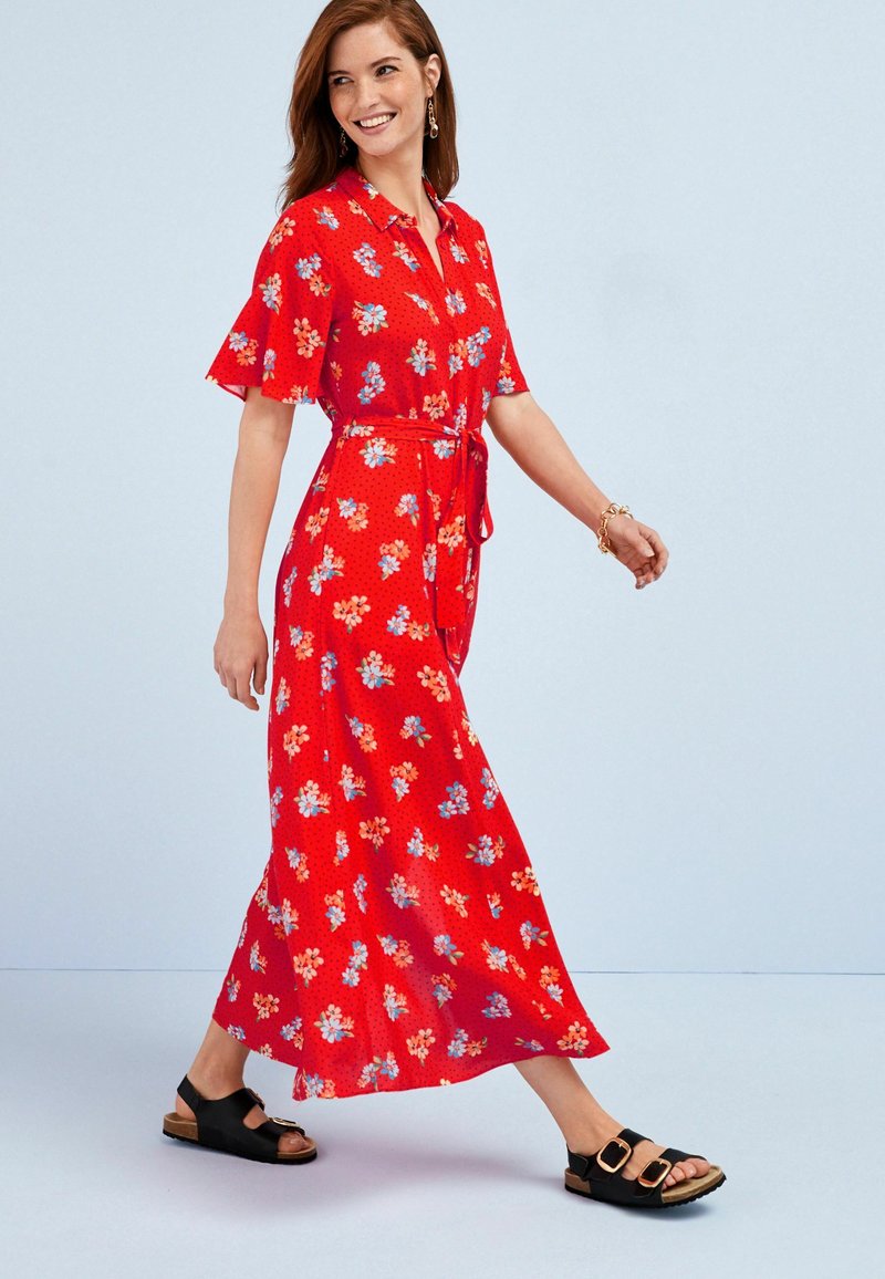 Damen Freizeitkleider | Next SLEEVE MIDI Blusenkleid red floral/rot - FK69803 Damen Freizeitkleider | Next SLEEVE MIDI Blusenkleid red floral/rot - FK69803