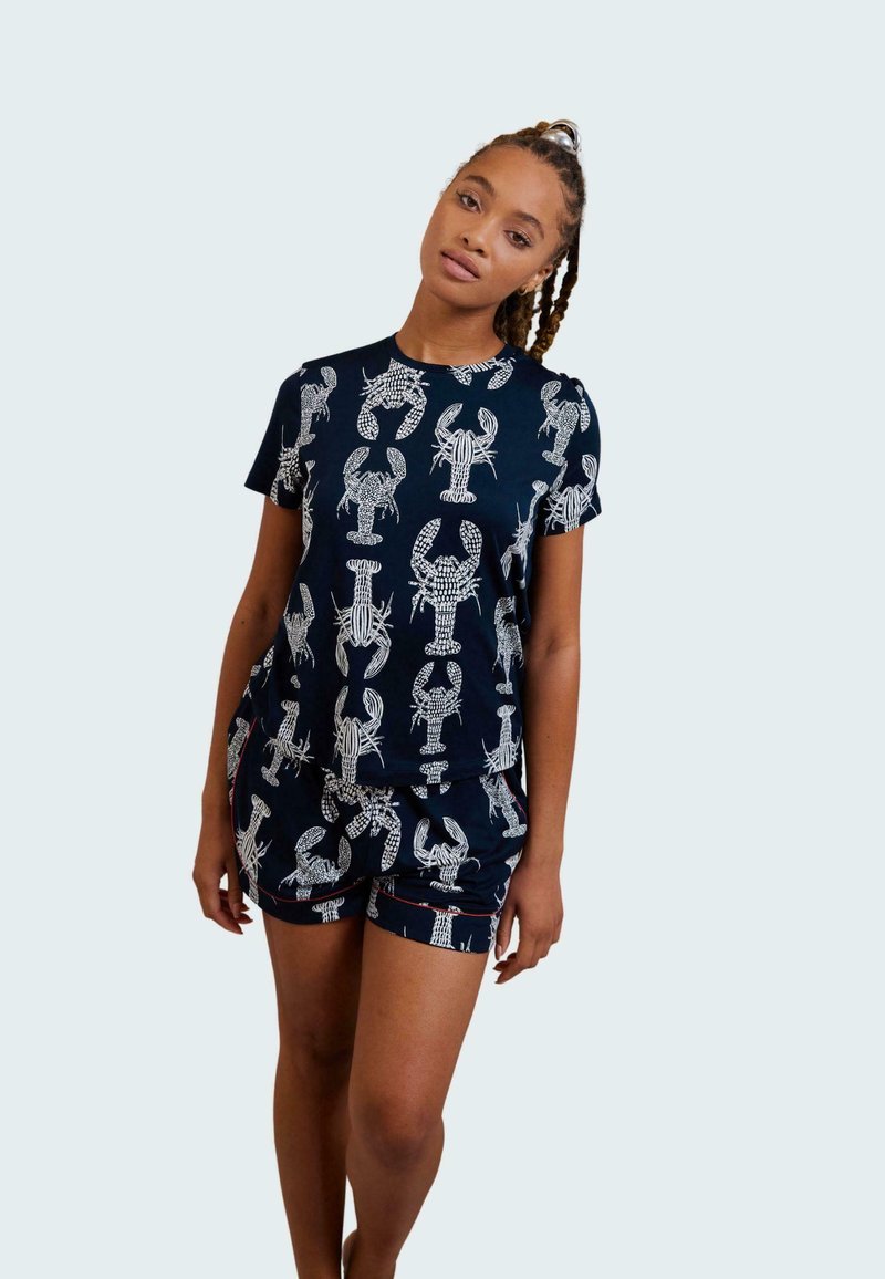 Chelsea Peers LOBSTER SKETCH SET - Pigiama - navy