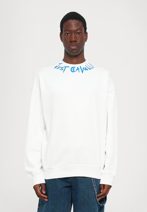 LOOSE LOGO EMBROIDERY NECKLACE - Sweatshirt - white