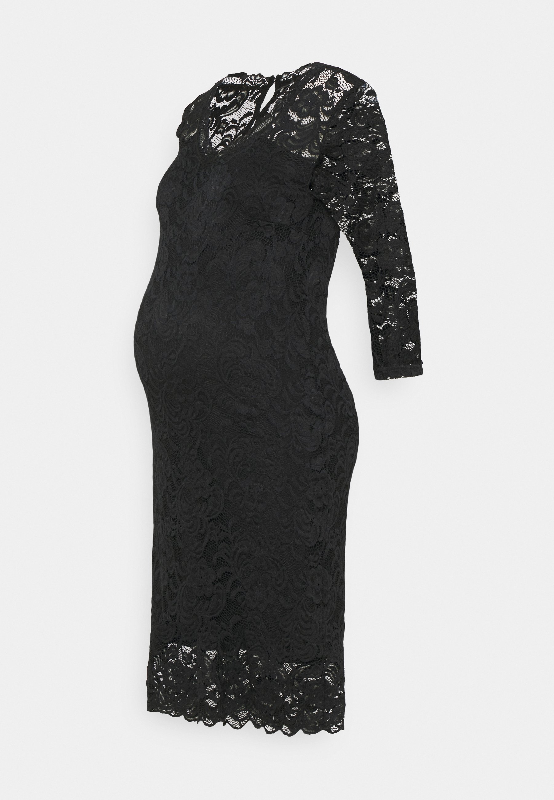 MAMALICIOUS Umstandskleid Mit Streifen - Baumwoll-Kleid Mit Volumen-Ärmeln