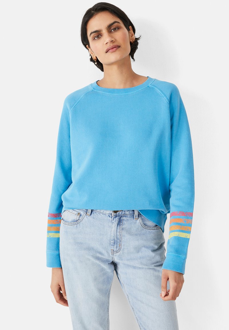 Hush CONTRAST SLEEVE STRIPE Sweatshirt pool blue/blau Zalando.de