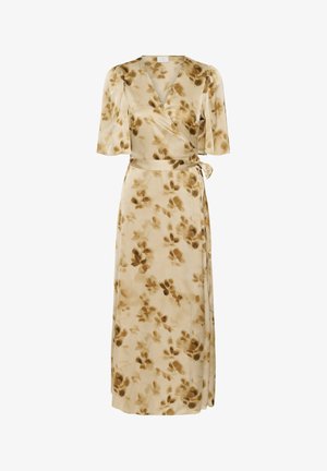 Kaffe, KASADIE WRAP - Vestito lungo - dusty champagne brown flowers