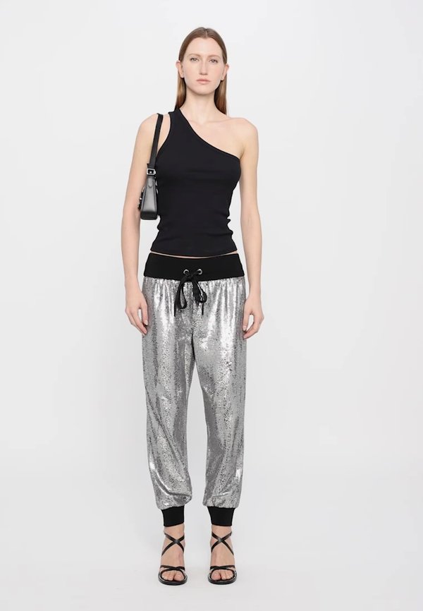 SEQUIN GILES PANT - Trousers - silver4