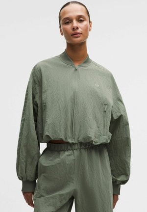 Crinkle Track Wordmark - Trainingsjacke - willow leaf fog green