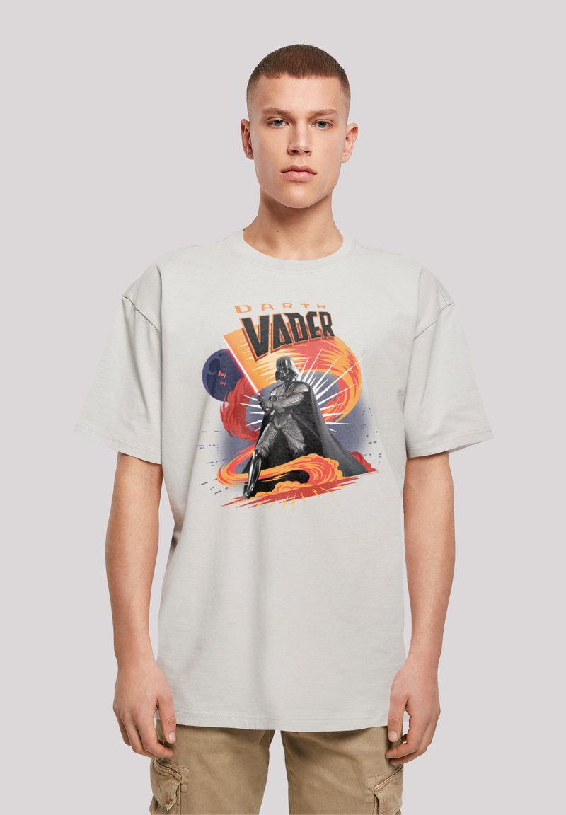 F4NT4STIC STAR WARS DARTH VADER SWIRLING FURY - T-shirt print - lightasphalt