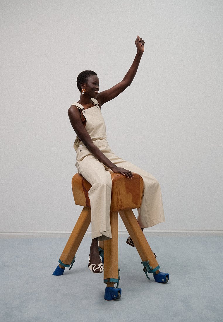 STAND STUDIO Tuinbroek beige