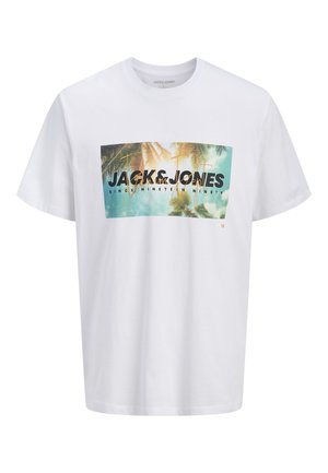 Jack & Jones, JJINDIANA TEE CREW NECK - T-shirts print - bright white