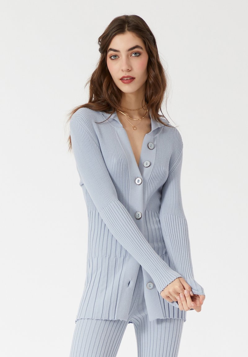 Damen Strickjacken | Manila Grace Strickjacke polvere/grau - AR23608 Damen Strickjacken | Manila Grace Strickjacke polvere/grau - AR23608