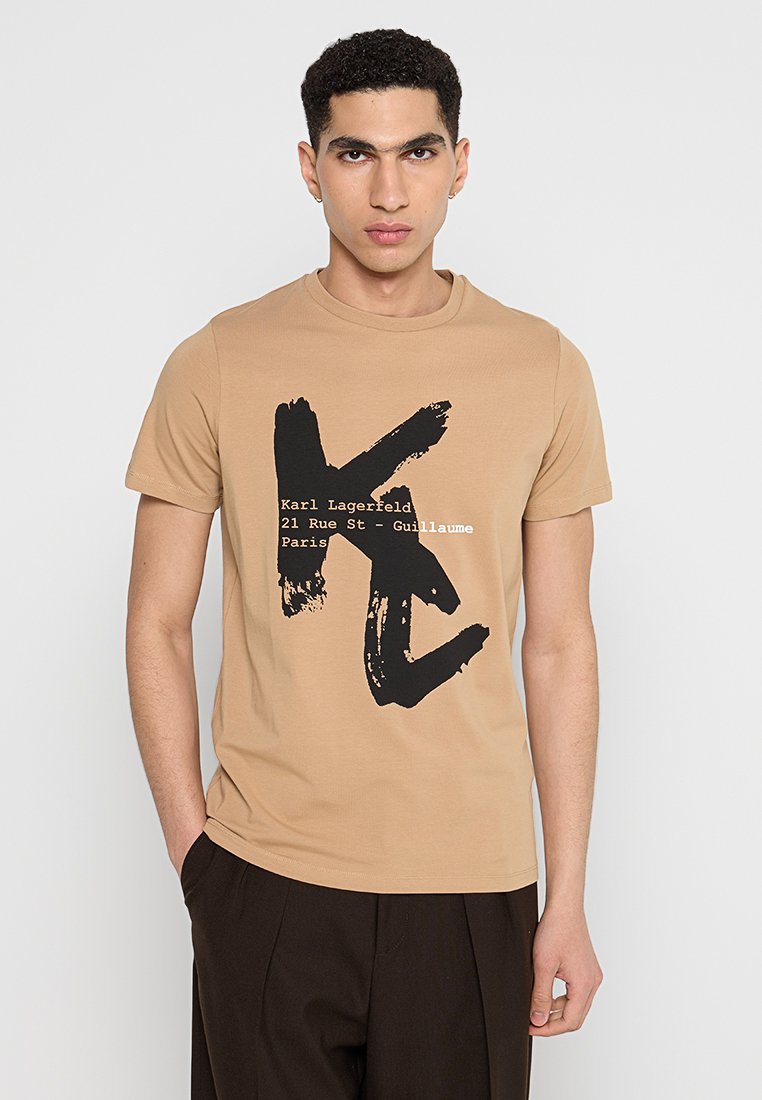 Karl Lagerfeld T-shirt print zandkleur