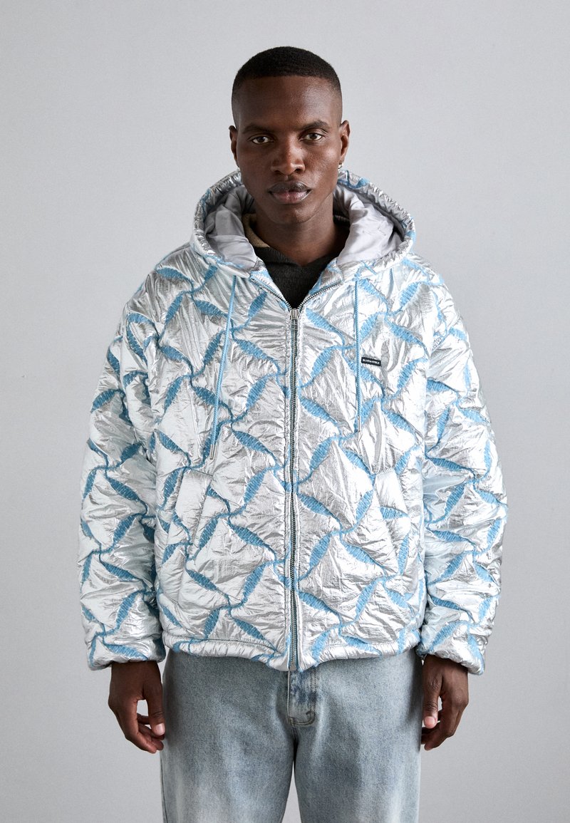 BLUEMARBLE HOODED EMBROIDERED - Casaco de inverno - reflective silver