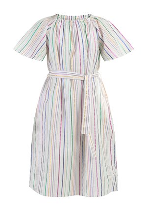 Day dress - weiss mehrfarbige streifen