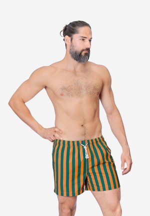 POLIGNANO - Shorts da mare - green orange graphic print