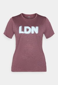 LONDON MARATHON ATHLETICS - T-shirt desportiva - faded plum heather