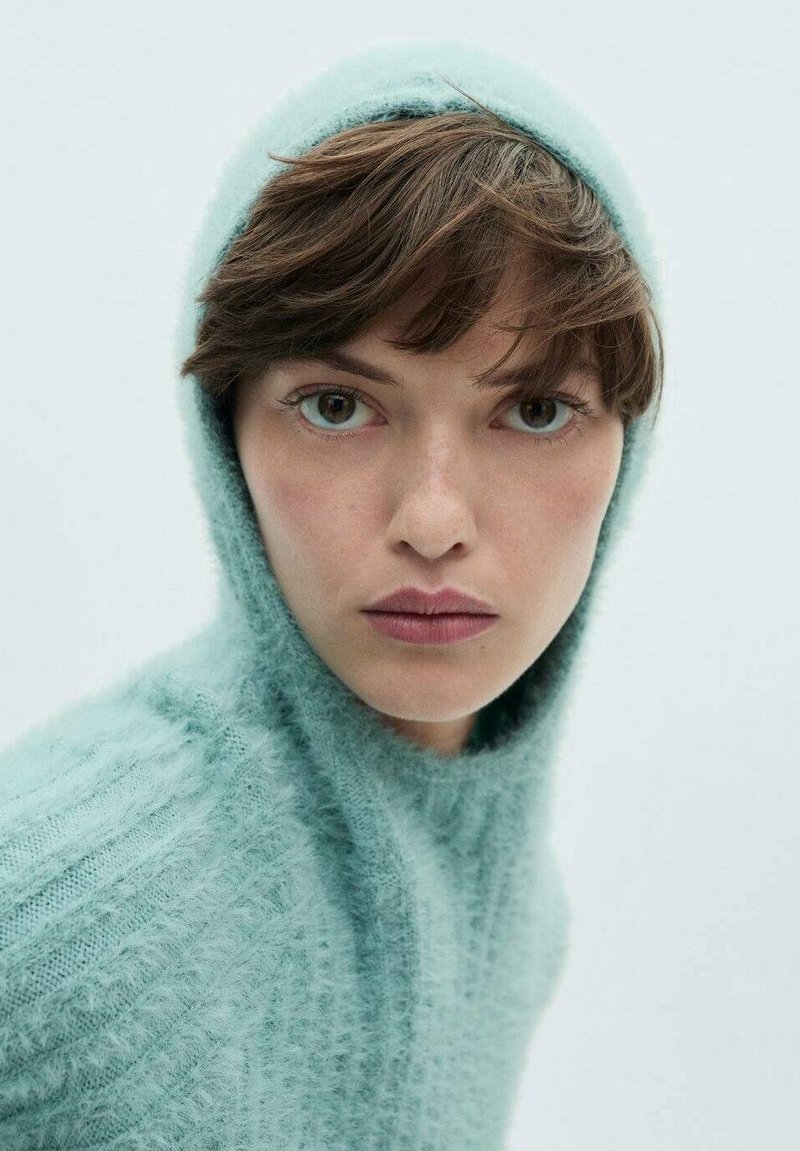 Sweat à Capuche Femme Soybu, Bleu, Taille S, Tricot Texturé, Neuf Avec étiquettes
