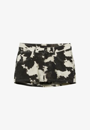 PULL&BEAR, COW PRINT - A-lijn rok - mottled black