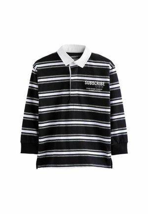 REGULAR FIT - Polo shirt - black white sub5cribe