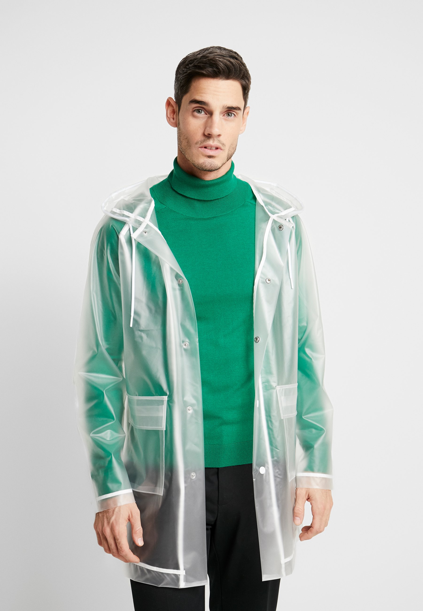 Celio Apuflou Waterproof Jacket Transparent White Zalando De
