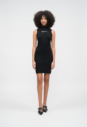 SLESS MOCK NECK DRESS - Pulóverruha - black
