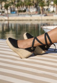 FRED MARTIN COLLECTION BARI - Plateausandalette - black suede