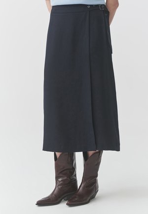 SKINOS - Jupe trapèze - dark navy blue
