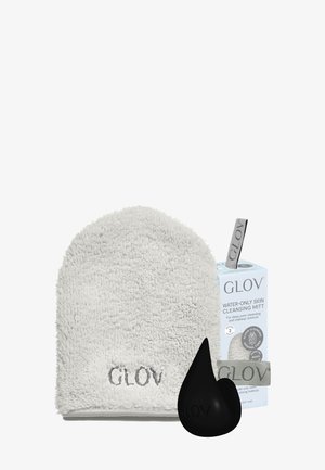 Glov GLOV® WATER-ONLY MAKEUP REMOVER AND SKIN CLEANSING MITT + HOOK - Gesichtspflegeset - silver stone