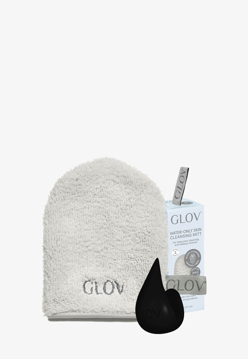 Glov - GLOV® WATER-ONLY MAKEUP REMOVER AND SKIN CLEANSING MITT + HOOK - Skincare Set - silver stone, Suurenna