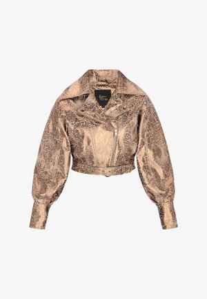 faina Kožená bunda - bronze leopard