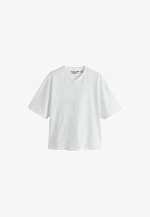 Next, REGULAR FIT - EDIT V-NECK BOXY FIT T-SHIRT - Basic T-shirt - white
