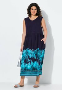 Ulla Popken SLEEVELESS - Trikoomekko - inky blue