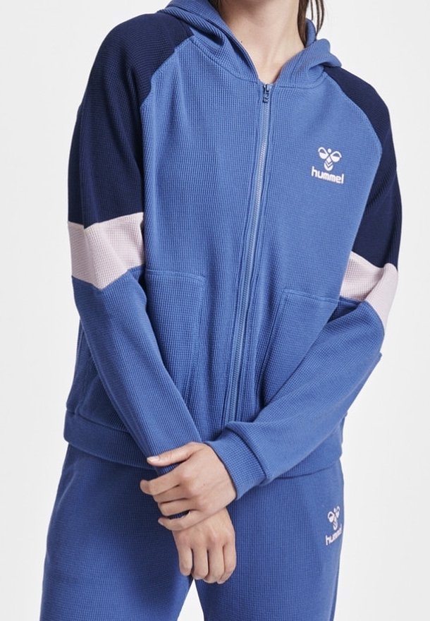 Hummel Felpa con zip - light blue