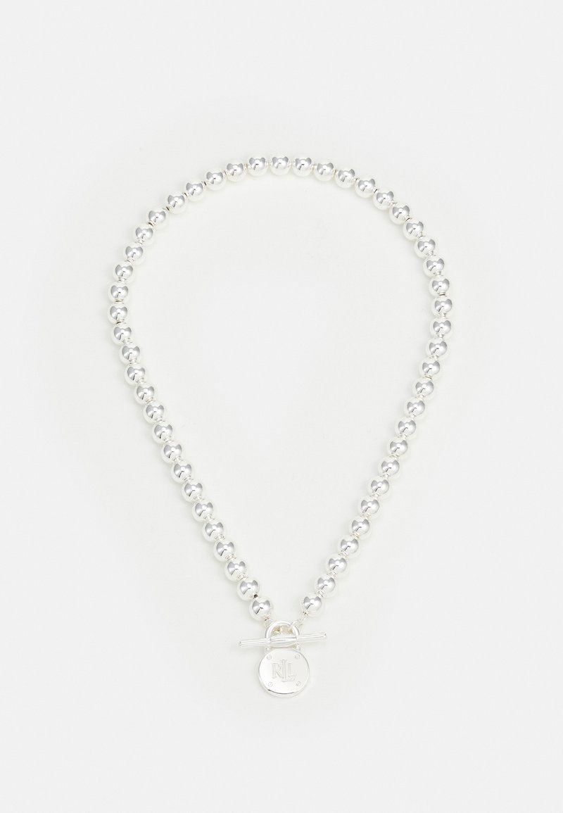 Lauren Ralph Lauren NK 17" BEADED LOGO COLLAR /TGGLE - Náhrdelník - silver-coloured