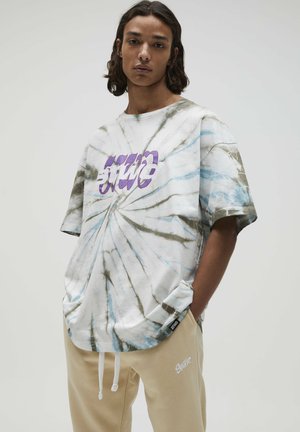 T-shirt con stampa - mottled light grey