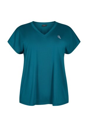 Active by Zizzi TRAININGS - Lihtne T-särk - deep teal
