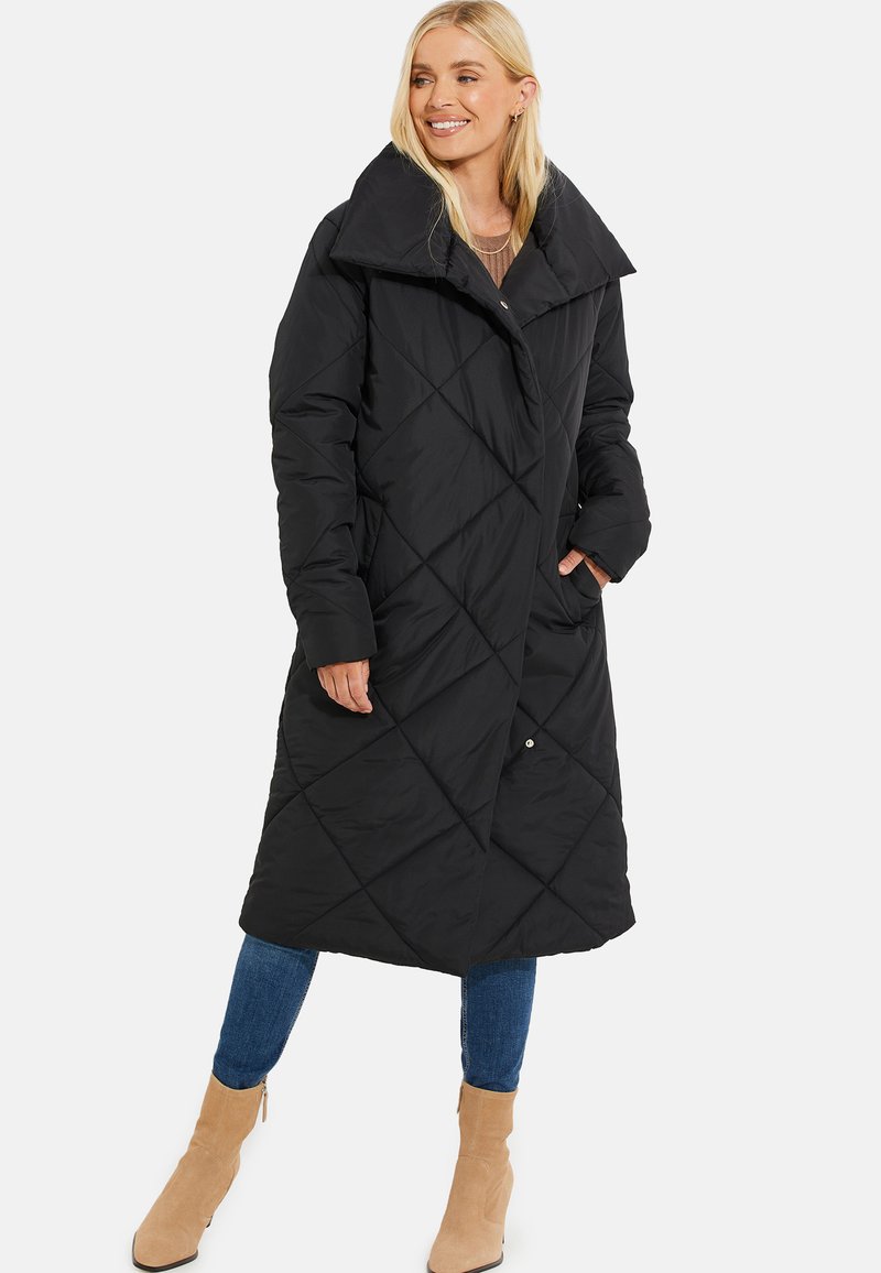 Threadbare - PERIDOT QUILTED PUFFER - Ziemas mētelis - black, Palielināt