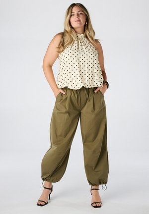 MS Mode MS MODE HOSE BALLONHOSE MIT KORDELZUG - Pantalon classique - khaki