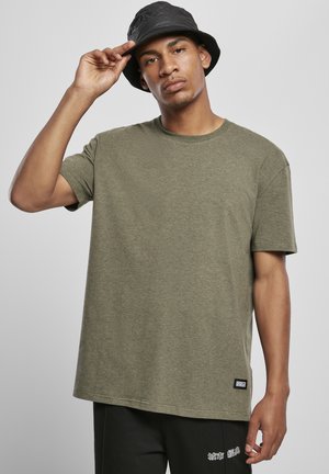 Urban Classics OVERSIZE MELANGE TEE - Pamata T-krekls - darkgreen melange