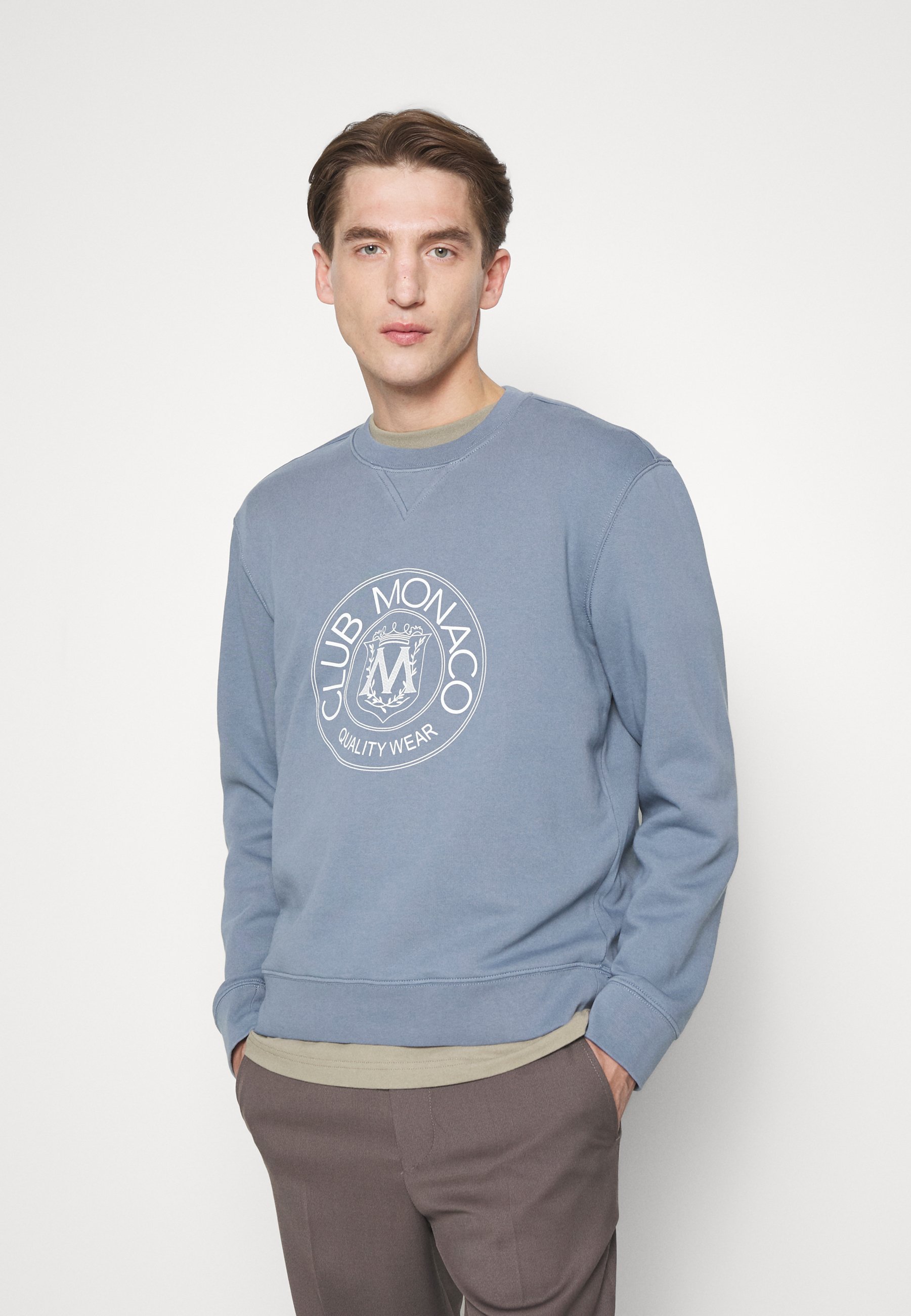 Club Monaco CREST CREWNECK - Sweatshirt - grey blue/mottled grey -  Zalando.ie