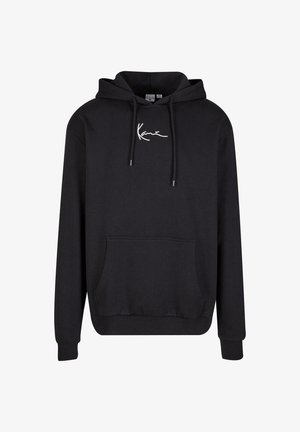 Mustat hupparitakki, jossa on etutasku. Varustettu ribbabandiinilla hihansuissa ja helmassa. Rinnassa valkoinen signeerauslogo, valmistettu pehmeästä kankaasta.