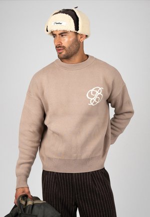 PROHIBITED, ACADEMY KNIT SWEATER UNISEX - Trui - linen beige