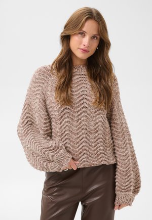 Saint Tropez, TELMASZ DECO PULLOVER - Pullover - dark earth