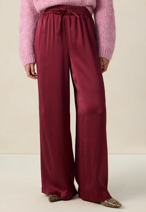 HIGH WAIST - DUNKELROT - Broek - d.rood