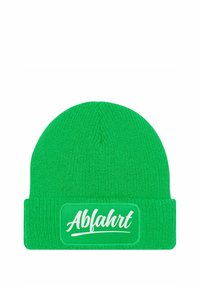 MoonWorks MIT PATCH SPRUCH ABFAHRT - Beanie - grün