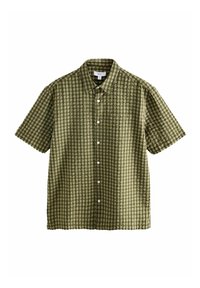 Next - REGULAR FIT - TEXTURED MICRO CHECK SHORT SLEEVE - Majica - green Minijatura 1