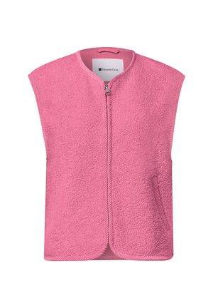 Street One, TEDDY-WESTE MIT ZIPPER UND CORDDETAILS - Veste sans manches - warm blush