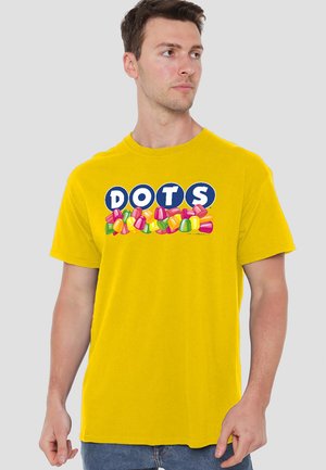 TOOTSIE ROLL DOTS LOGO - T-Shirt print - yellow
