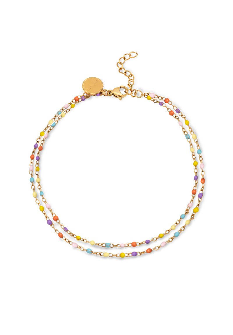 Cavigliera in acciaio inox placcata oro 18k per donne, design