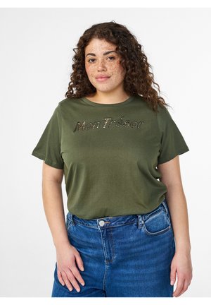 MIT DEKORATIVEM FRONTDETAIL - T-shirts print - thyme