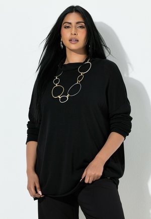 ROLLKANTEN, BOXY, STEHKRAGEN, LANGARM - Striktrøje - black